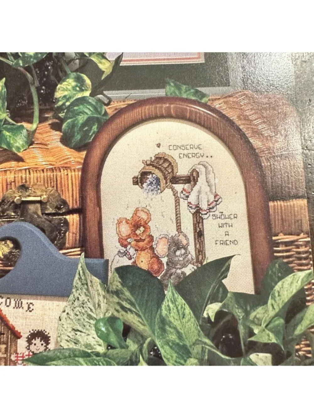 Comfort Station Cross-Stitch Pattern Book 33 Story Leaf Designs 1980s